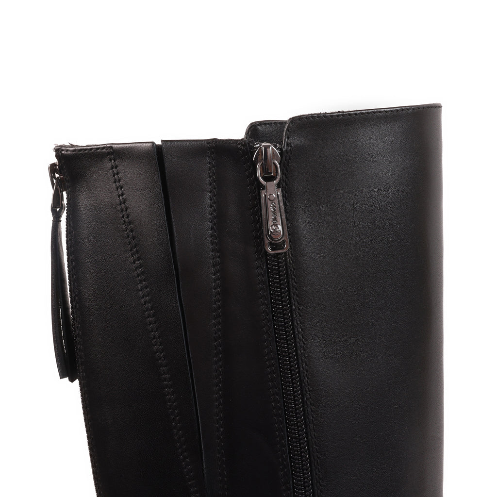 SAMANTA BLACK LEATHER WATERPROOF BOOT