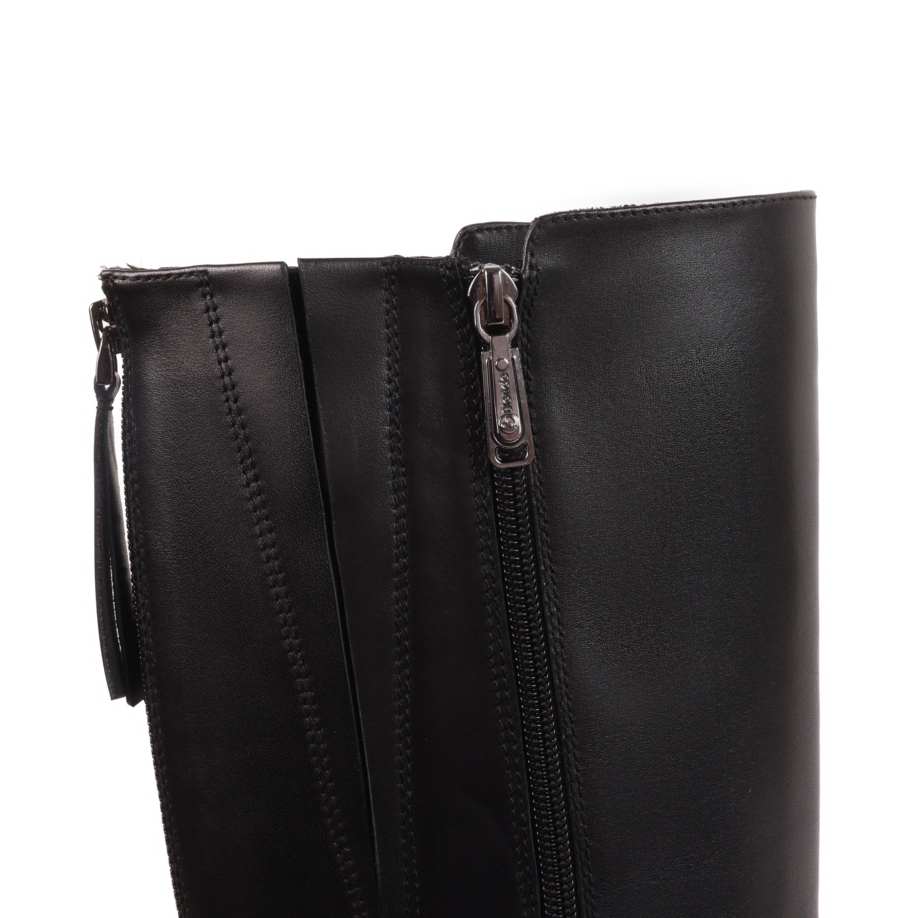SAMANTA BLACK LEATHER WATERPROOF BOOT