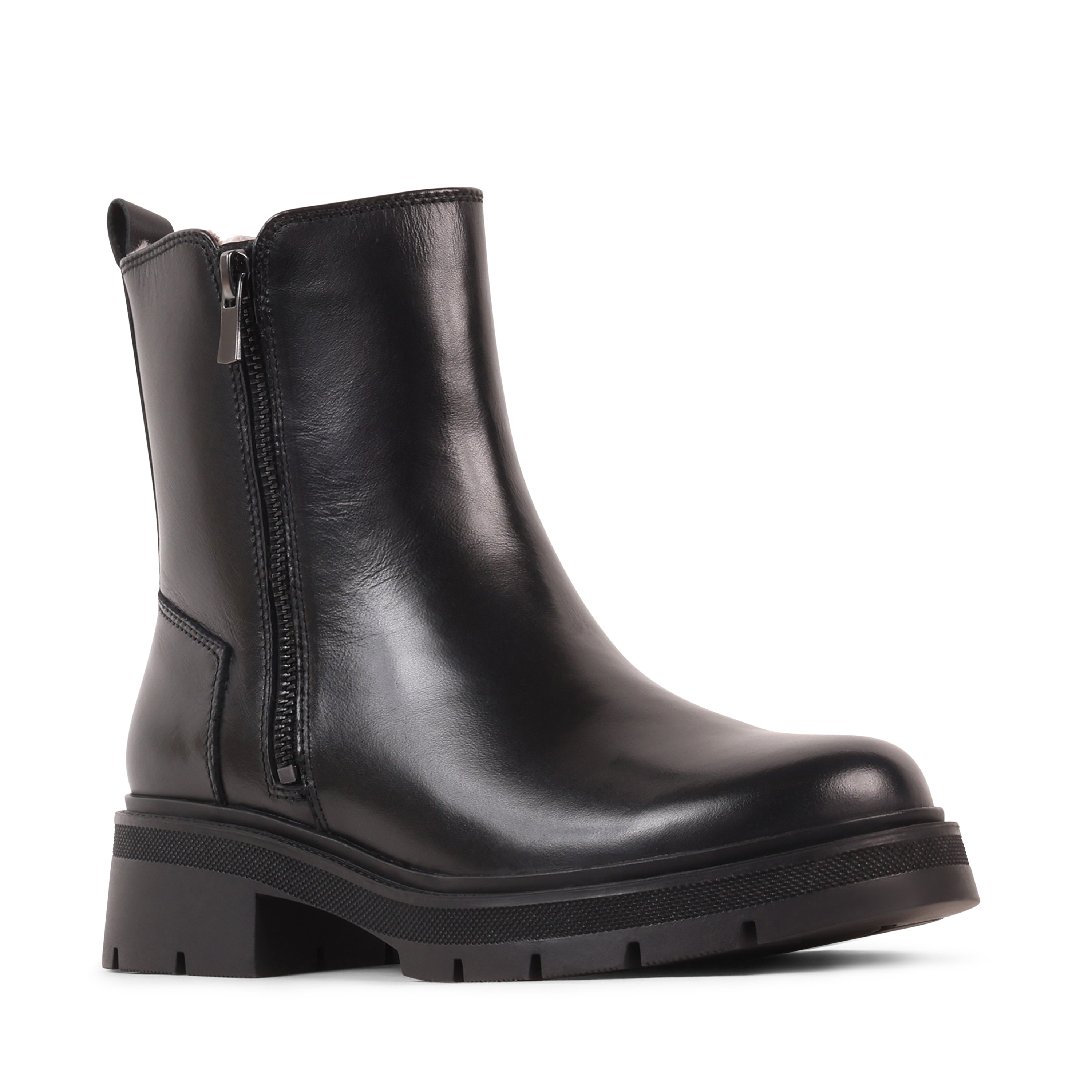 ANNALISE BLACK LEATHER WATERPROOF BOOT