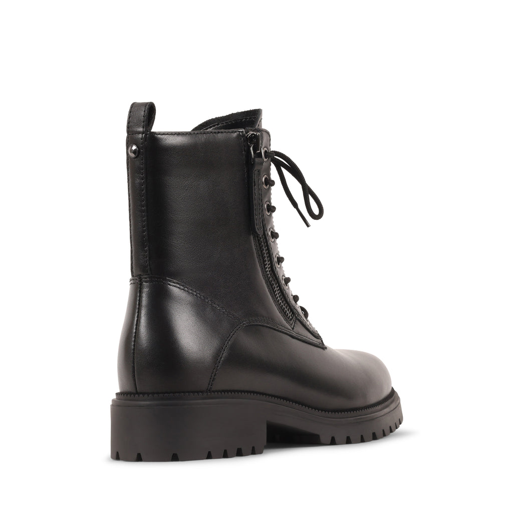 STELLAA BLACK LEATHER WATERPROOF BOOT