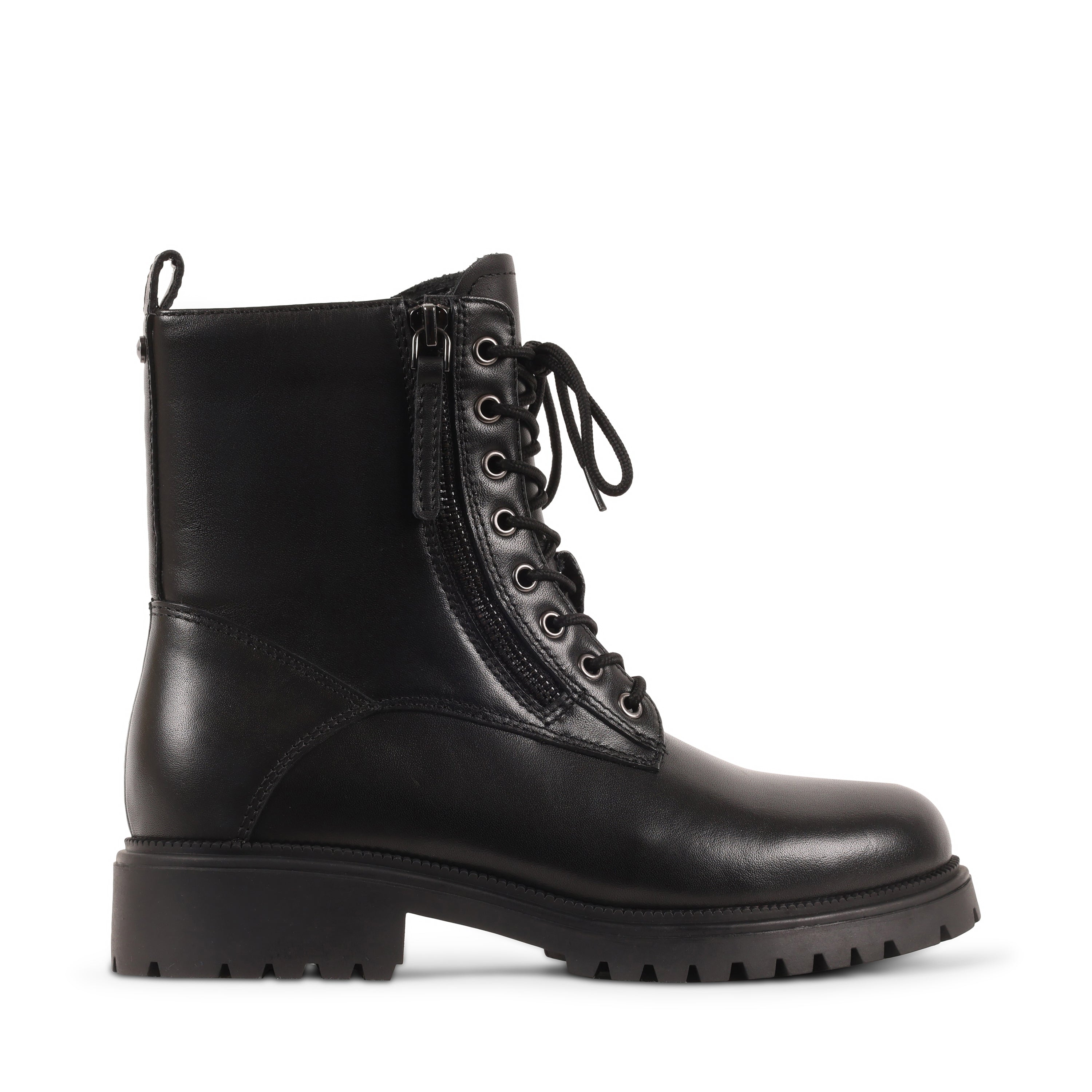 STELLAA BLACK LEATHER WATERPROOF BOOT