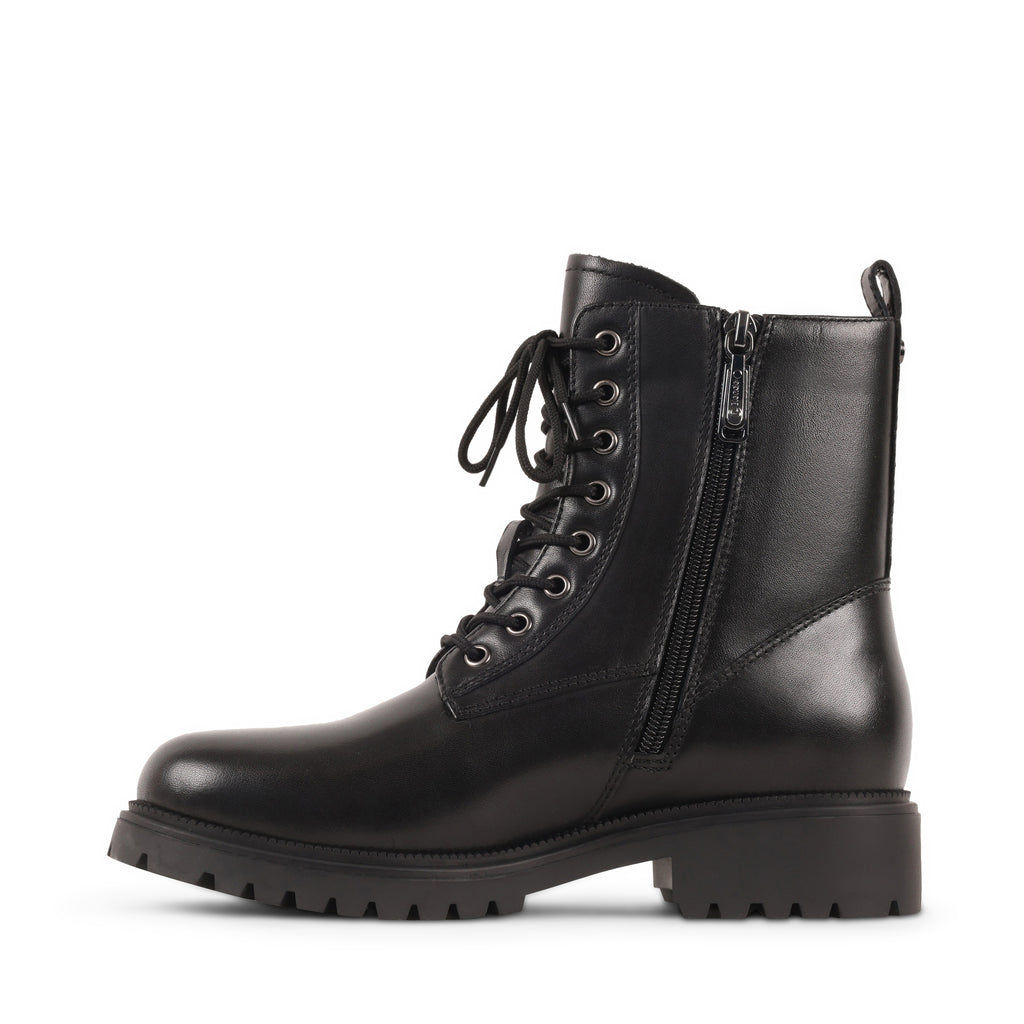 STELLAA BLACK LEATHER WATERPROOF BOOT