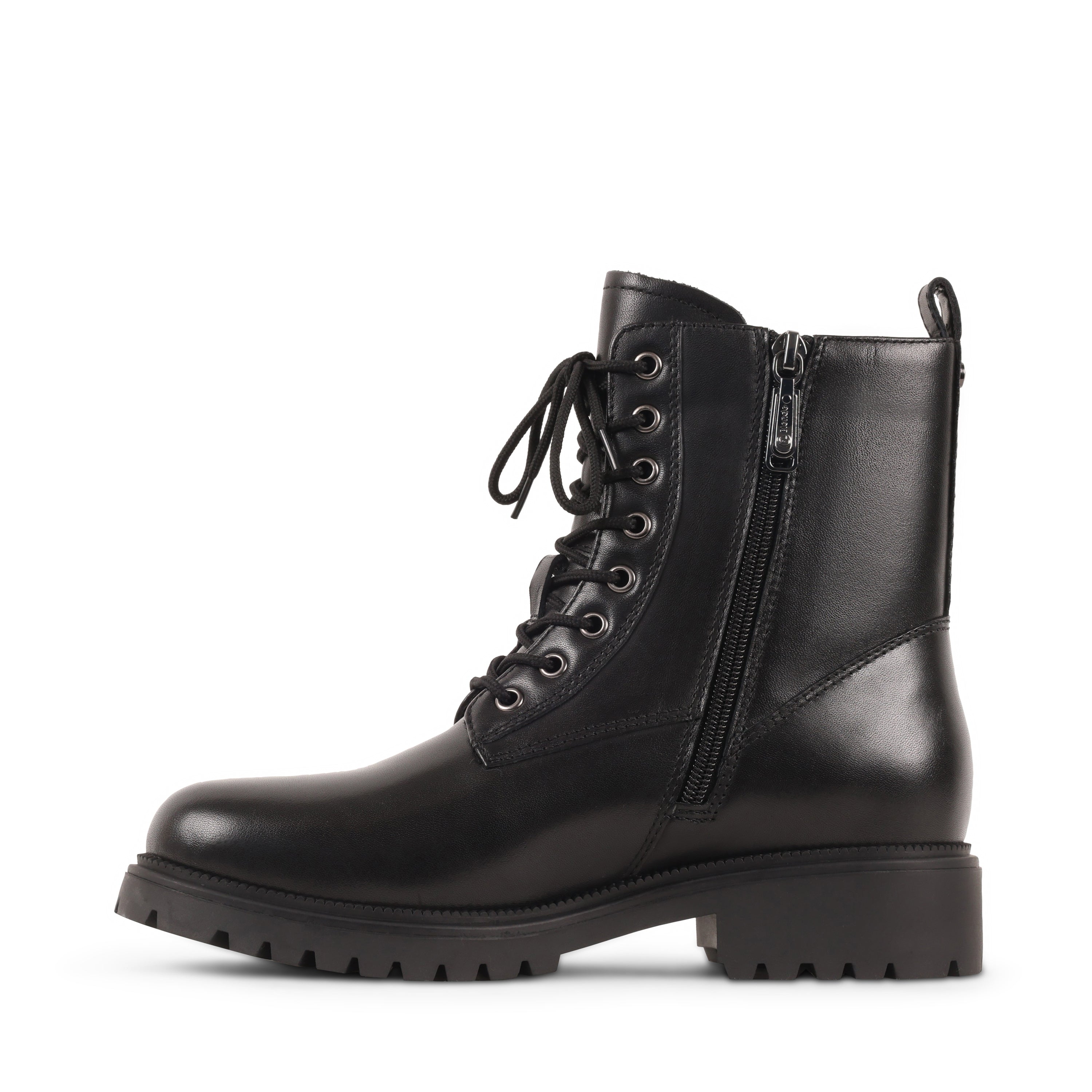 STELLAA BLACK LEATHER WATERPROOF BOOT