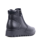 ALICIAA BLACK LEATHER WATERPROOF BOOT