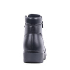 ALICIAA BLACK LEATHER WATERPROOF BOOT