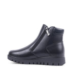 ALICIAA BLACK LEATHER WATERPROOF BOOT