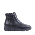 ALICIAA BLACK LEATHER WATERPROOF BOOT