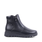 ALICIAA BLACK LEATHER WATERPROOF BOOT