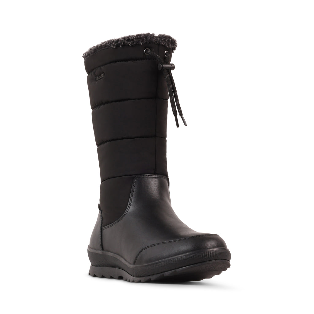 MARIE BLACK LEATHER WATEPROOF BOOT