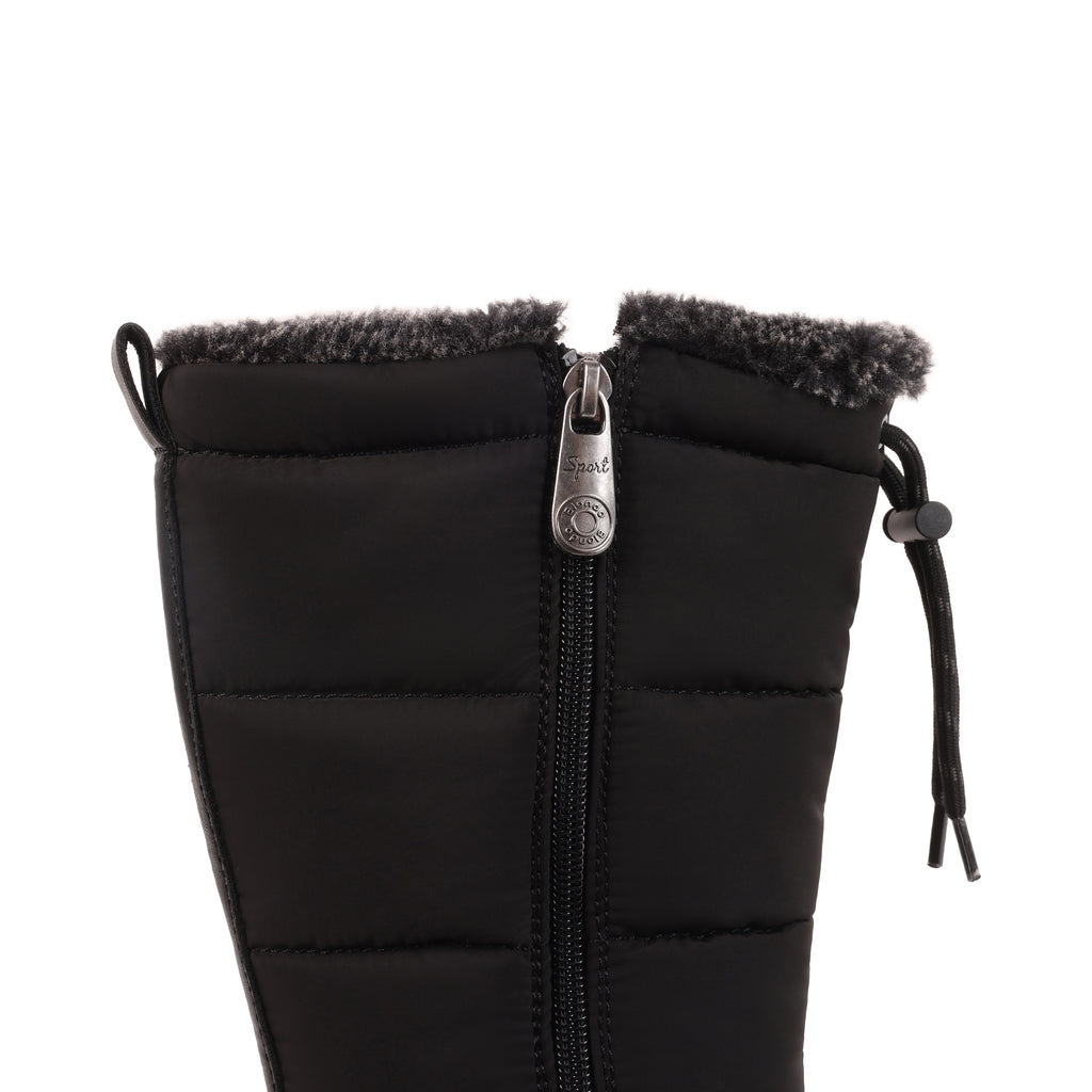 MARIE BLACK LEATHER WATEPROOF BOOT