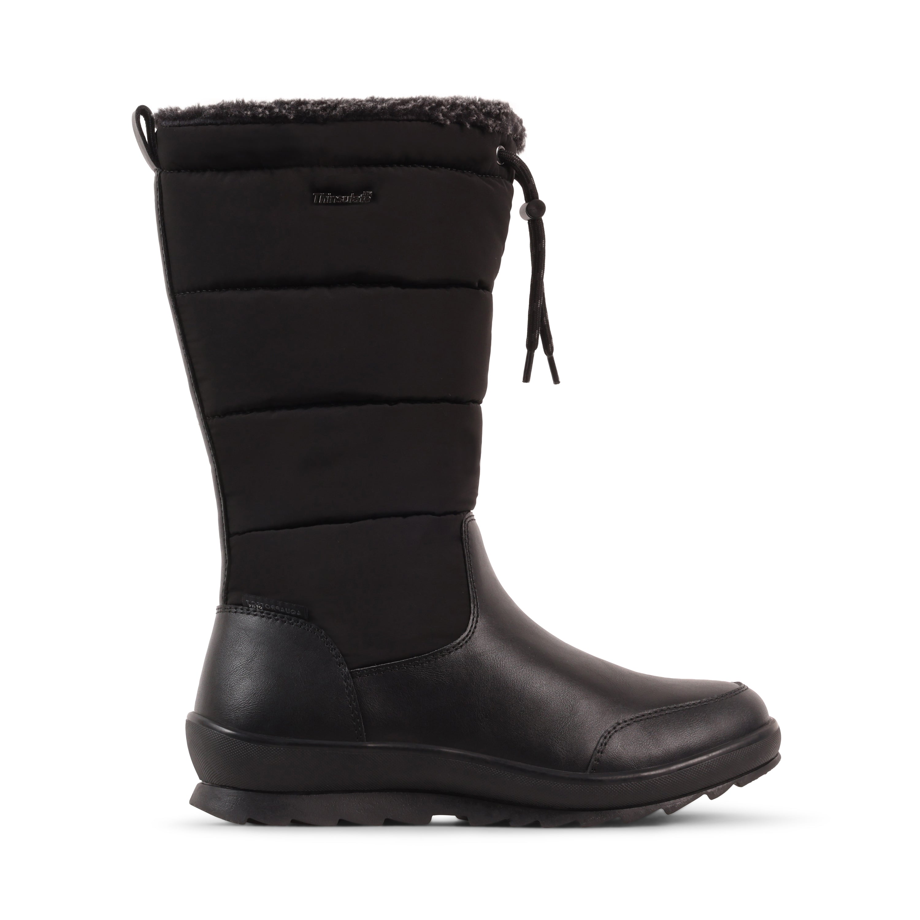 MARIE BLACK LEATHER WATEPROOF BOOT