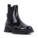 EZEKIEL BLACK PATENT WATERPROOF BOOT