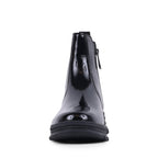EZEKIEL BLACK PATENT WATERPROOF BOOT