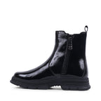 EZEKIEL BLACK PATENT WATERPROOF BOOT