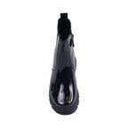 EZEKIEL BLACK PATENT WATERPROOF BOOT