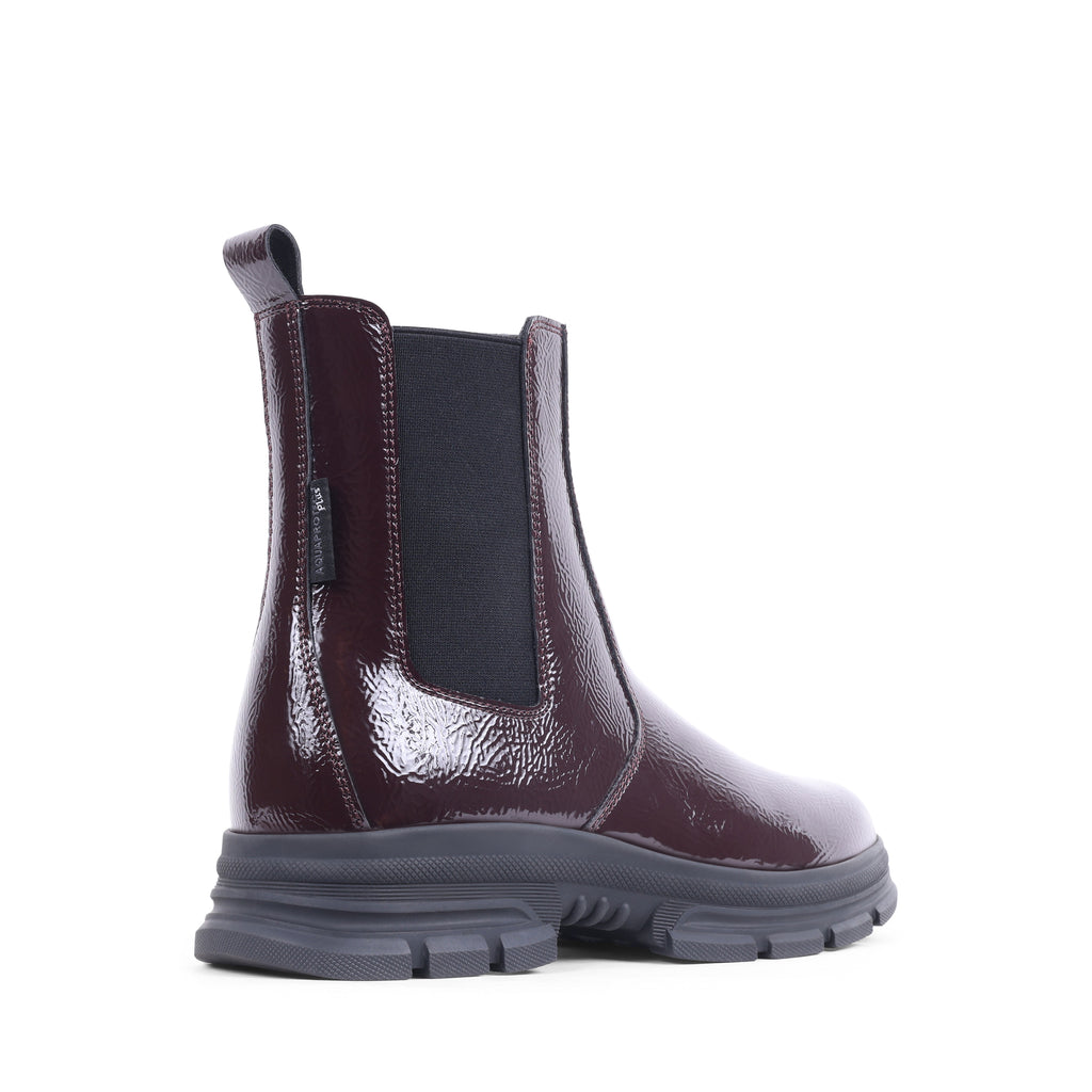 EZEKIEL BORDO PATENT WATERPROOF BOOT