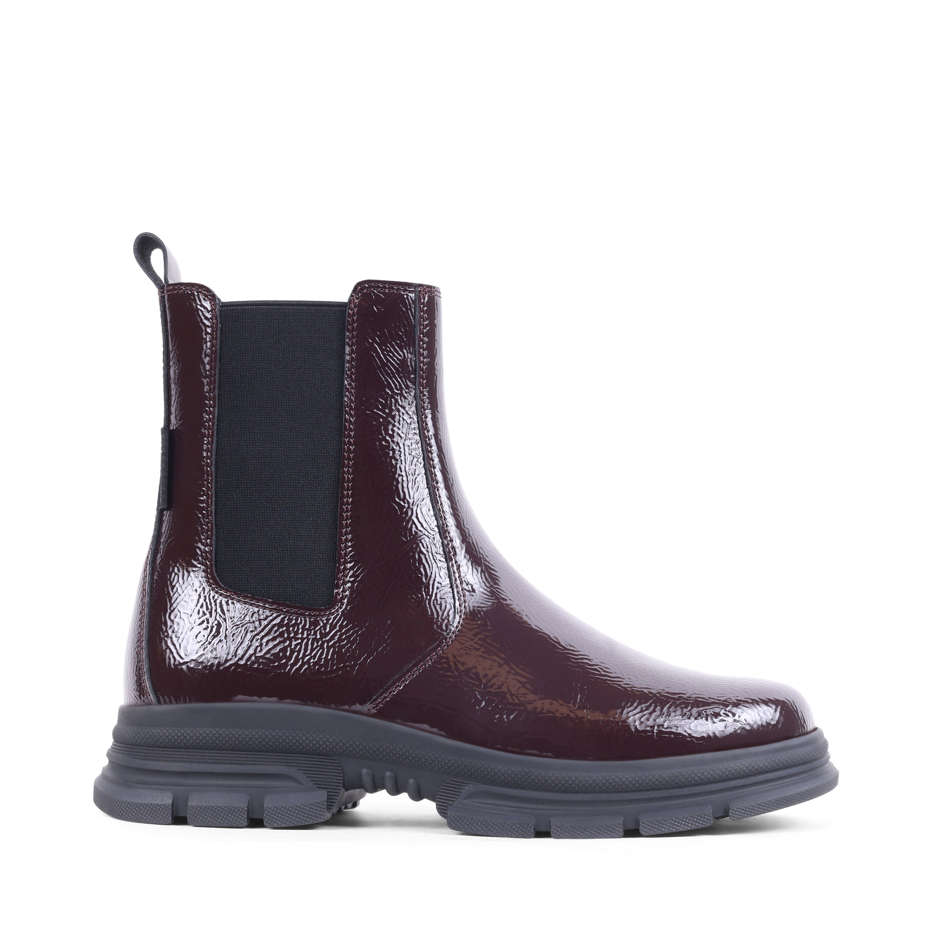 EZEKIEL BORDO PATENT WATERPROOF BOOT