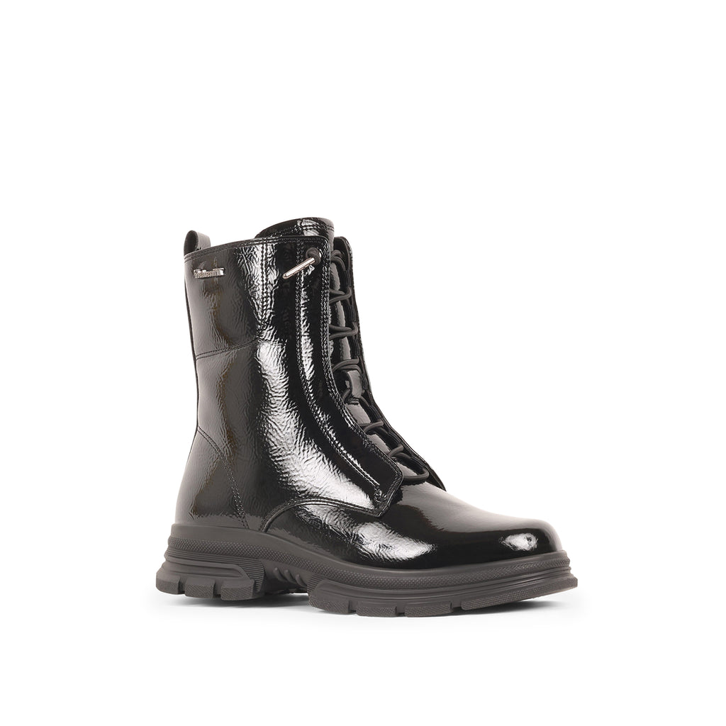 EBONYY BLACK PATENT WATERPROOF BOOT