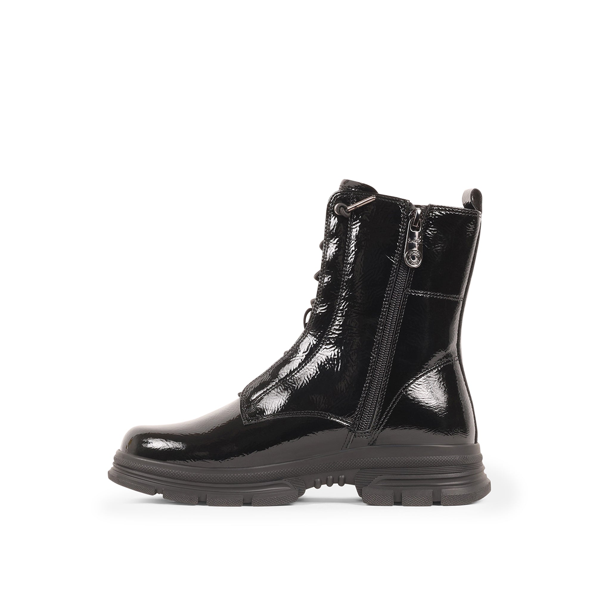 EBONYY BLACK PATENT WATERPROOF BOOT