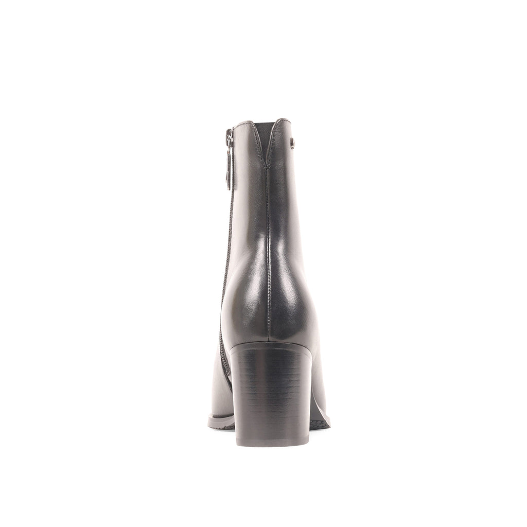 YUSRA BLACK LEATHER WATERPROOF BOOT