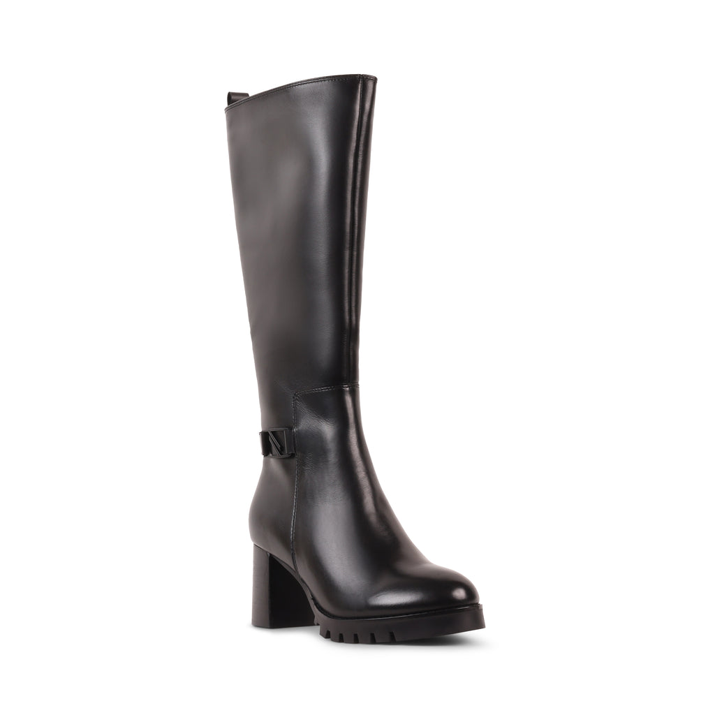 KINSLEY BLACK LEATHER WATERPROOF BOOT