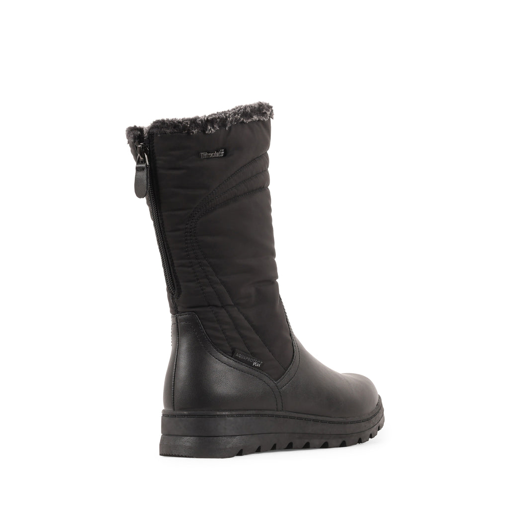 BLOSSON BLACK LEATHER WATERPROOF BOOT