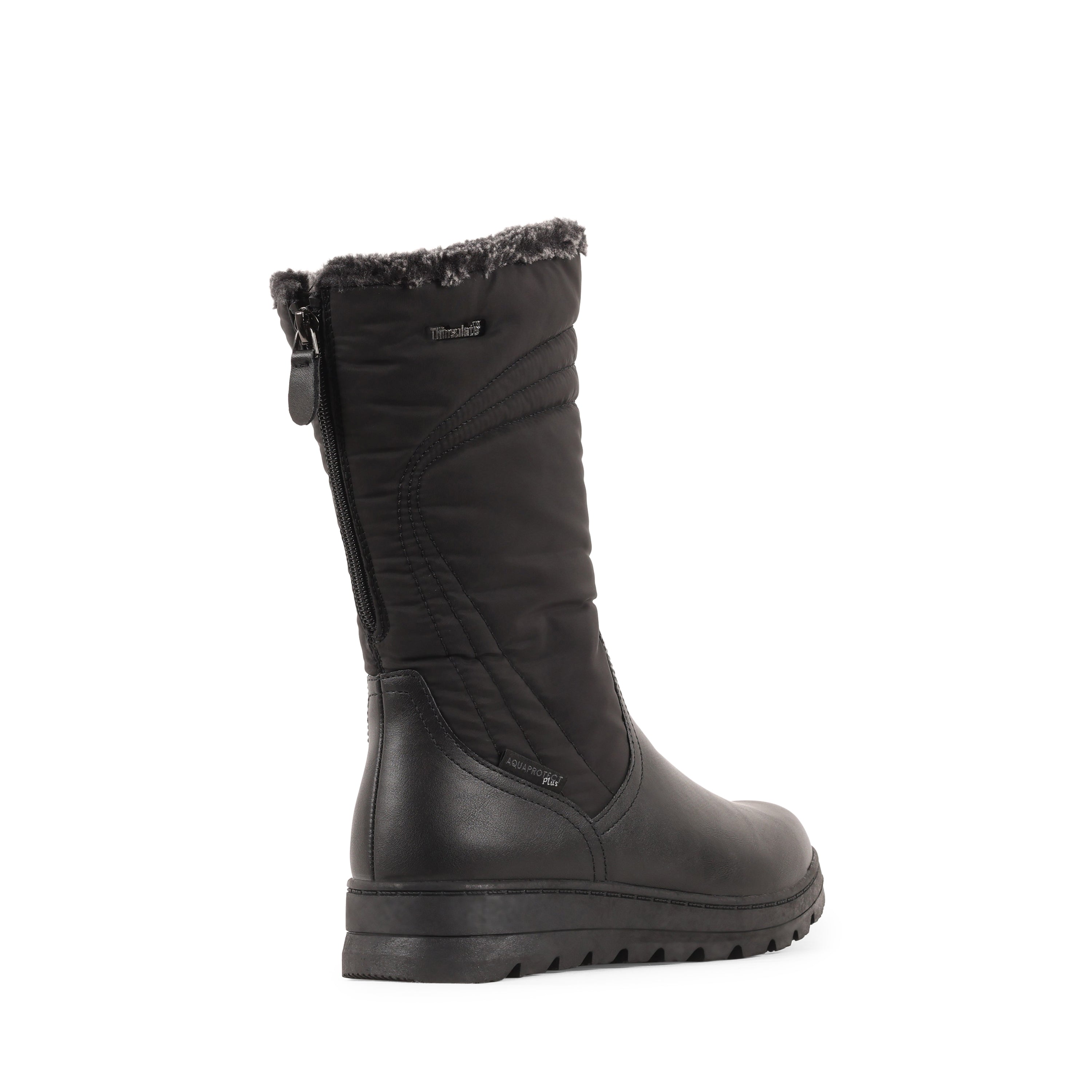 BLOSSON BLACK LEATHER WATERPROOF BOOT