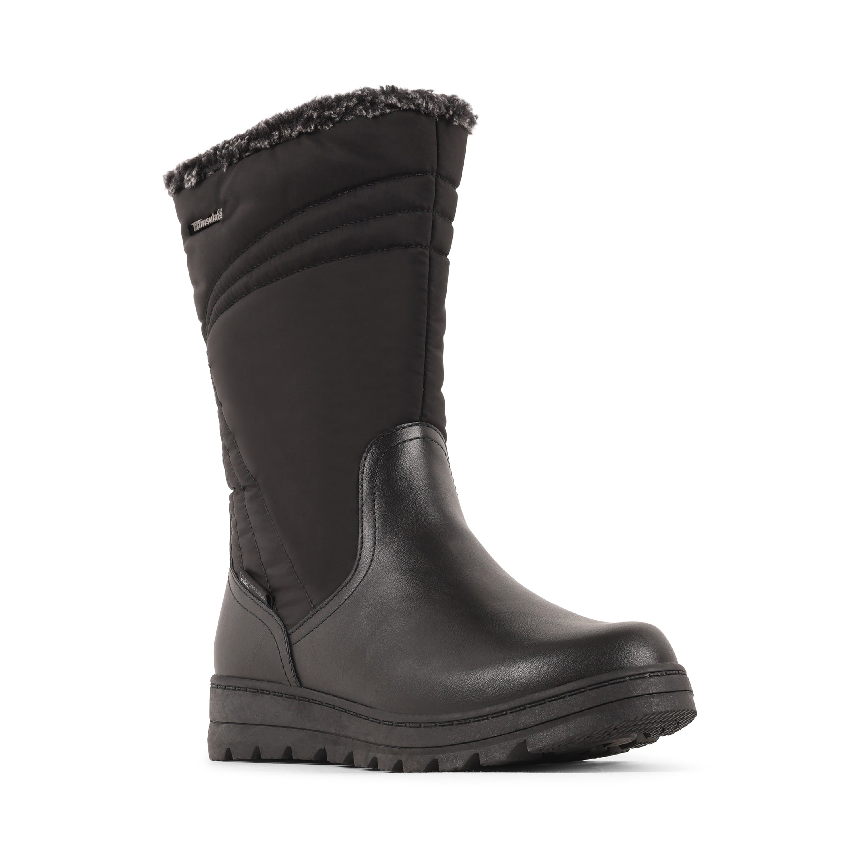 BLOSSON BLACK LEATHER WATERPROOF BOOT