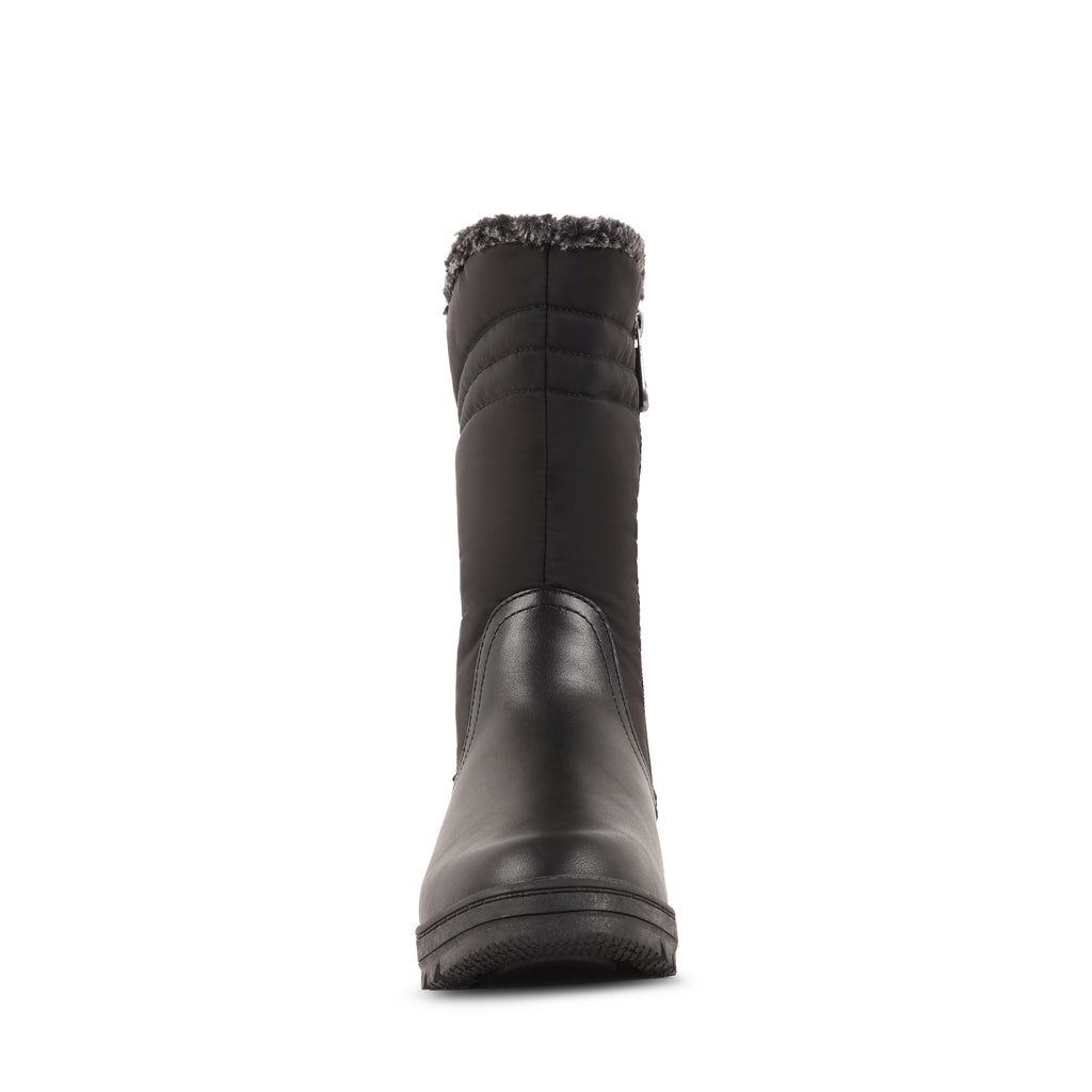 BLOSSON BLACK LEATHER WATERPROOF BOOT
