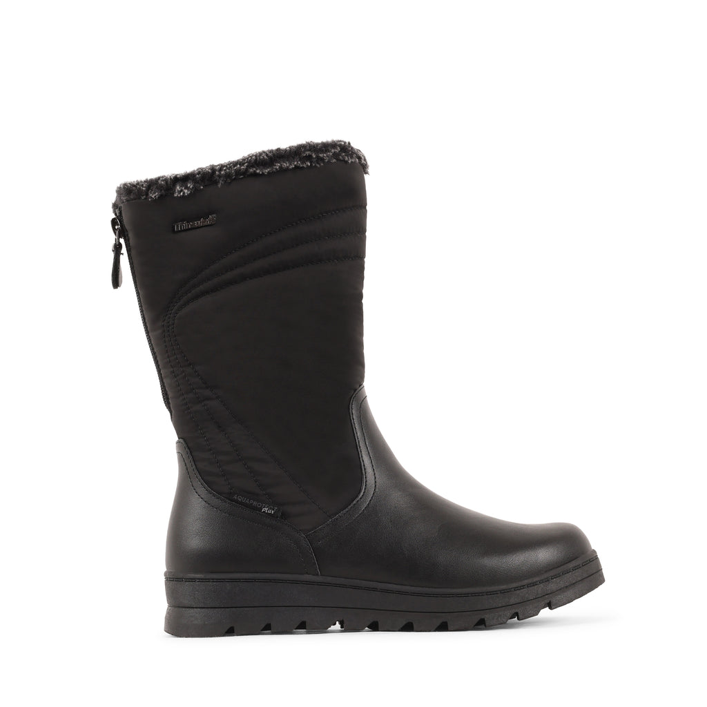 BLOSSON BLACK LEATHER WATERPROOF BOOT