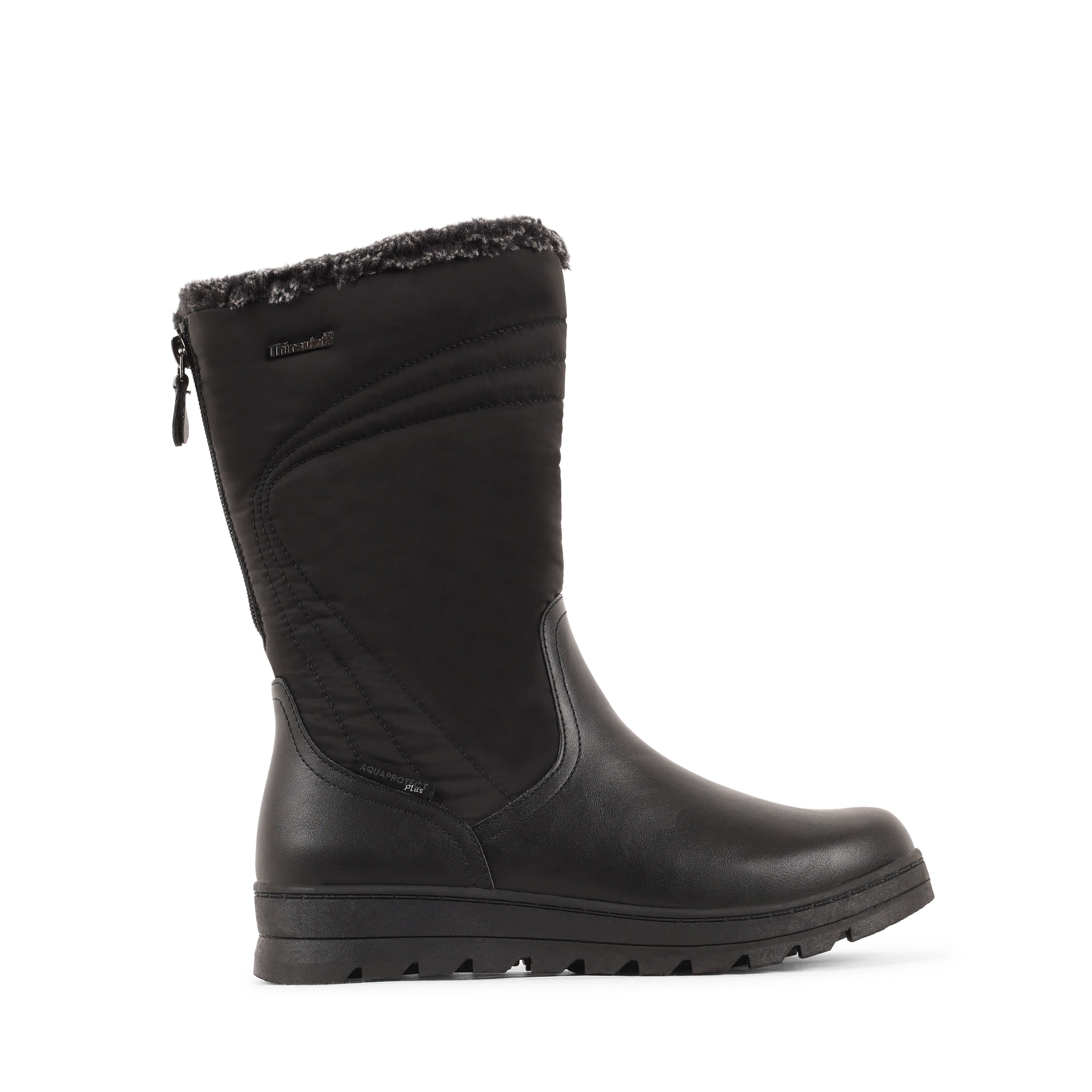 BLOSSON BLACK LEATHER WATERPROOF BOOT