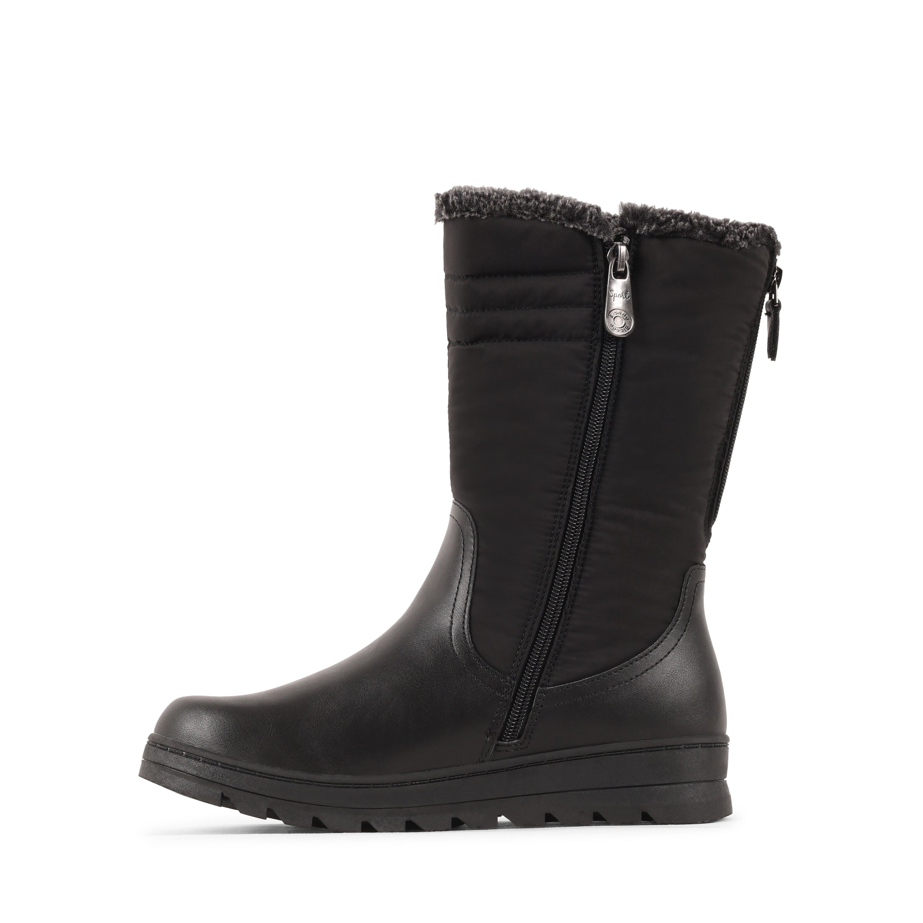 BLOSSON BLACK LEATHER WATERPROOF BOOT