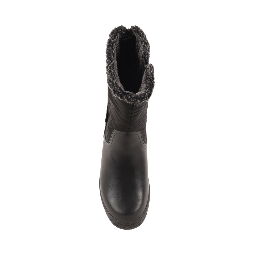 BLOSSON BLACK LEATHER WATERPROOF BOOT