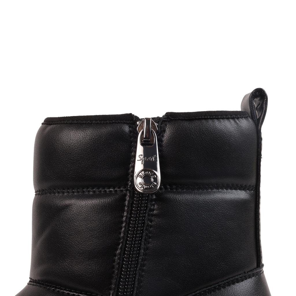 AZALEA BLACK LEATHER WATERPROOF BOOT