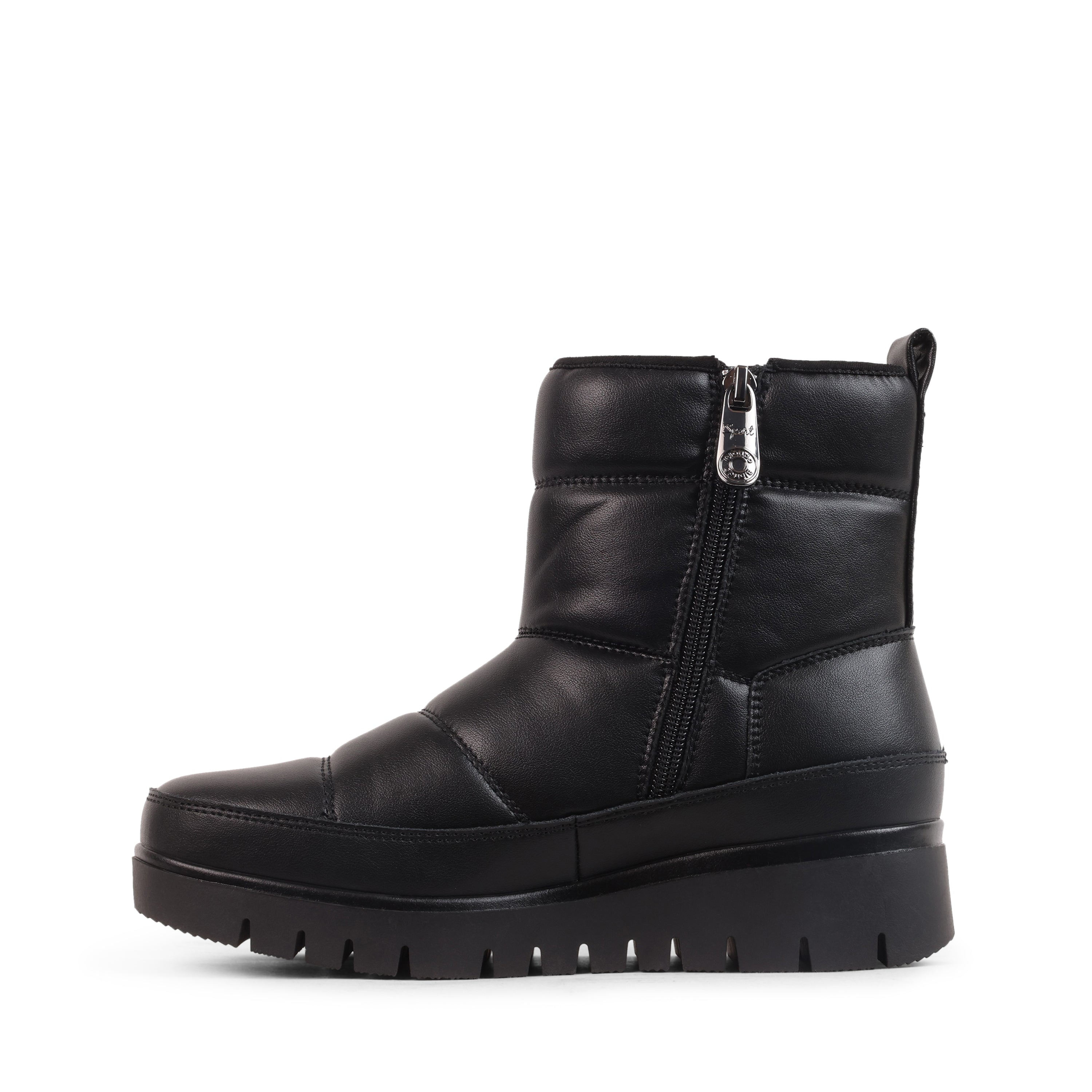 AZALEA BLACK LEATHER WATERPROOF BOOT