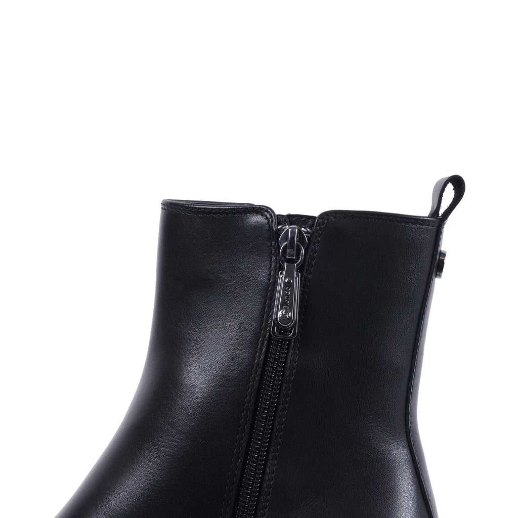 MAHALIA BLACK LEATHER WATERPROOF BOOT