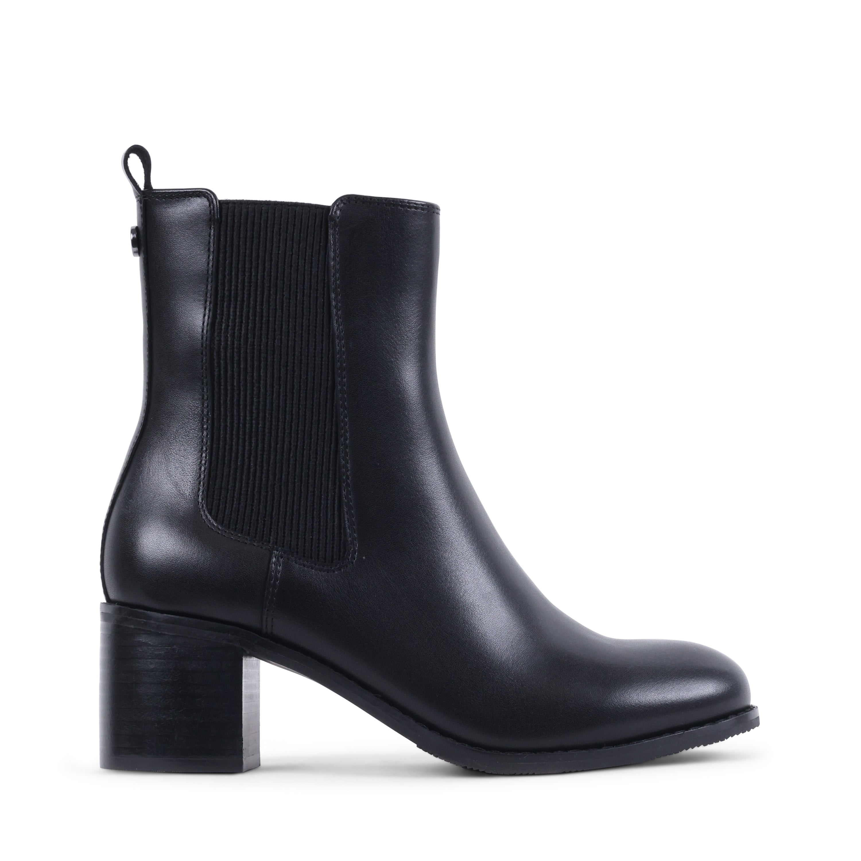 MAHALIA BLACK LEATHER WATERPROOF BOOT