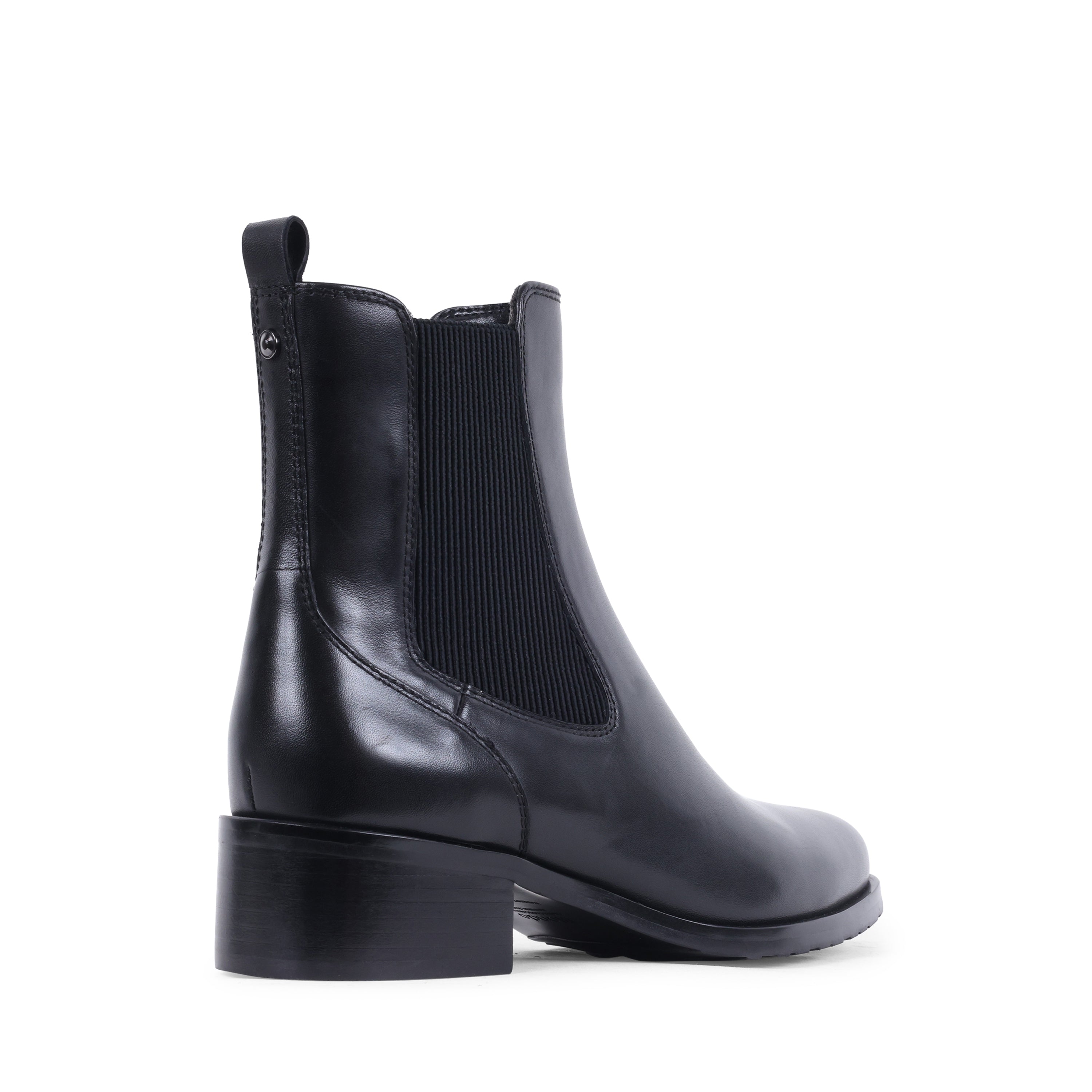 GAYLINE BLACK LEATHER WATERPROOF BOOT