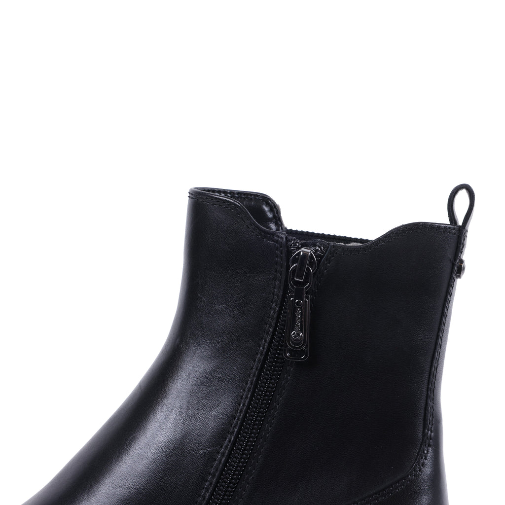 GAYLINE BLACK LEATHER WATERPROOF BOOT