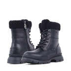 NEVAEH BLACK LEATHER WATERPROOF BOOT