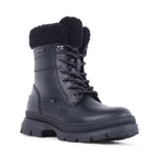 NEVAEH BLACK LEATHER WATERPROOF BOOT