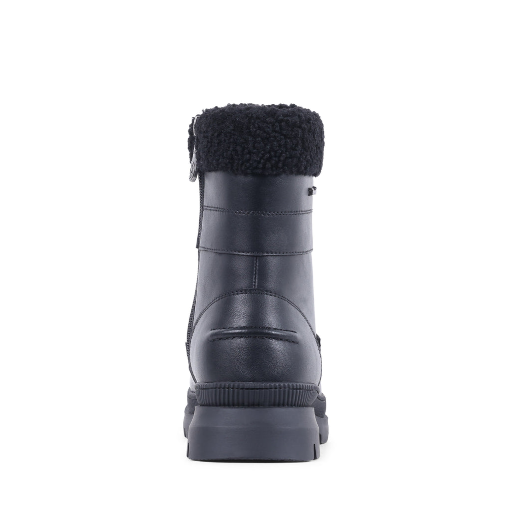 NEVAEH BLACK LEATHER WATERPROOF BOOT