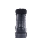 NEVAEH BLACK LEATHER WATERPROOF BOOT