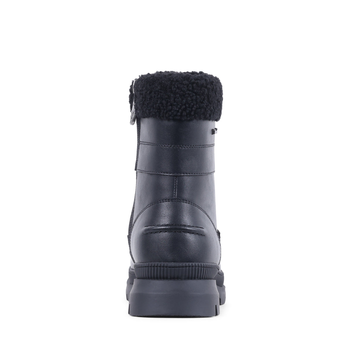 NEVAEH BLACK LEATHER WATERPROOF BOOT