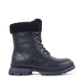 NEVAEH BLACK LEATHER WATERPROOF BOOT