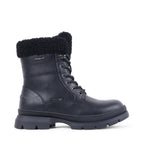 NEVAEH BLACK LEATHER WATERPROOF BOOT