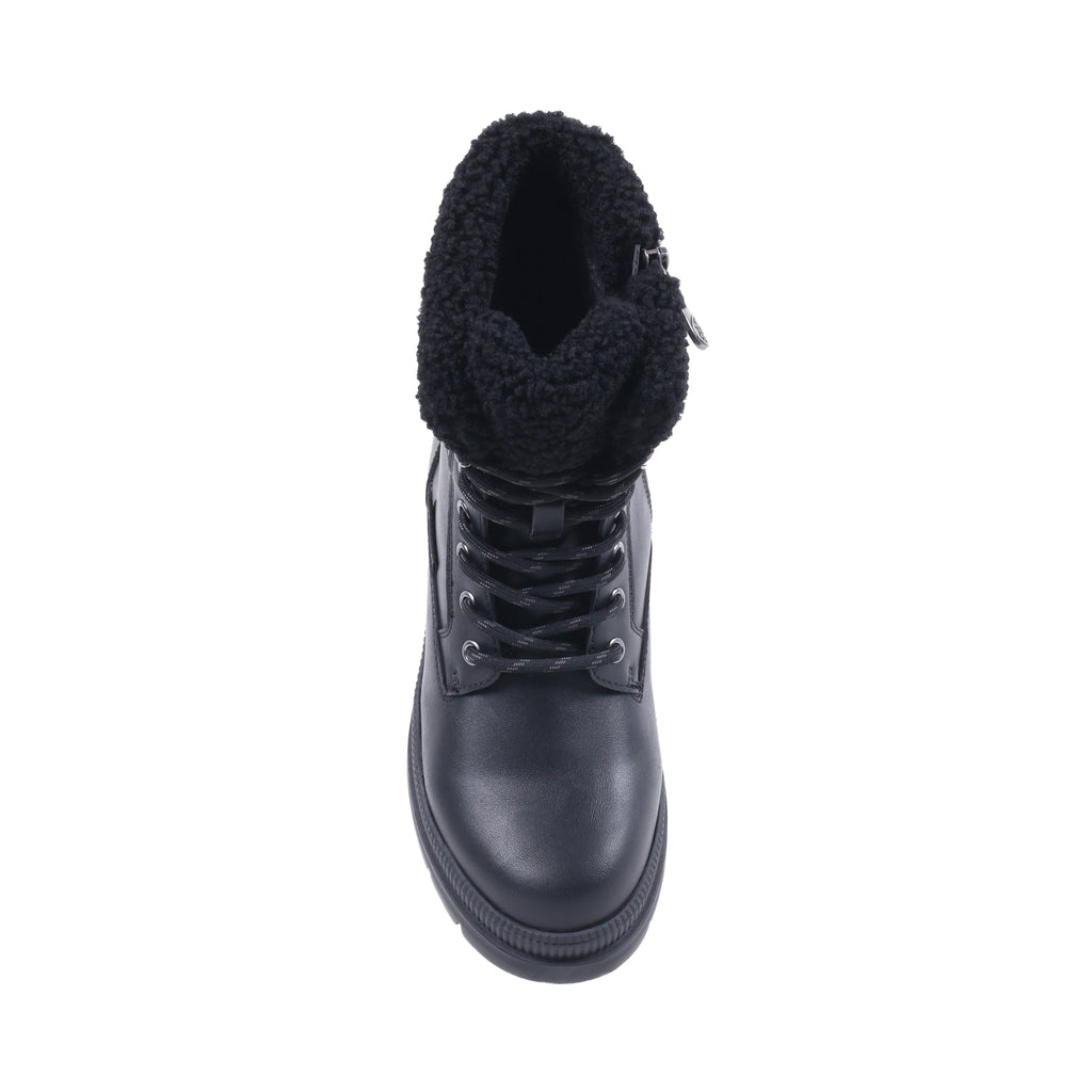 NEVAEH BLACK LEATHER WATERPROOF BOOT