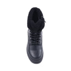 NEVAEH BLACK LEATHER WATERPROOF BOOT