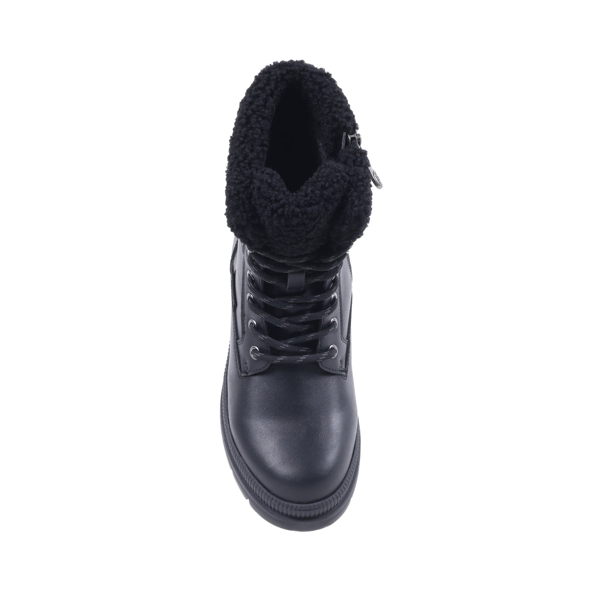 NEVAEH BLACK LEATHER WATERPROOF BOOT