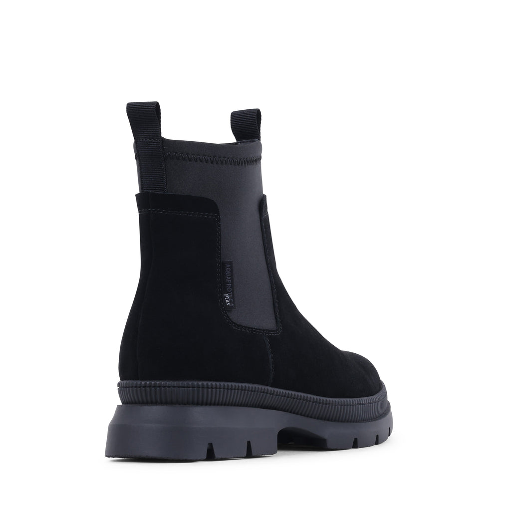 NICOLEES BLACK SUEDE WATERPROOF BOOT